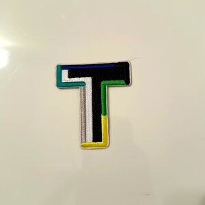NWT Stoney Clover Lane SCL 3 inch T colorblock letter patch